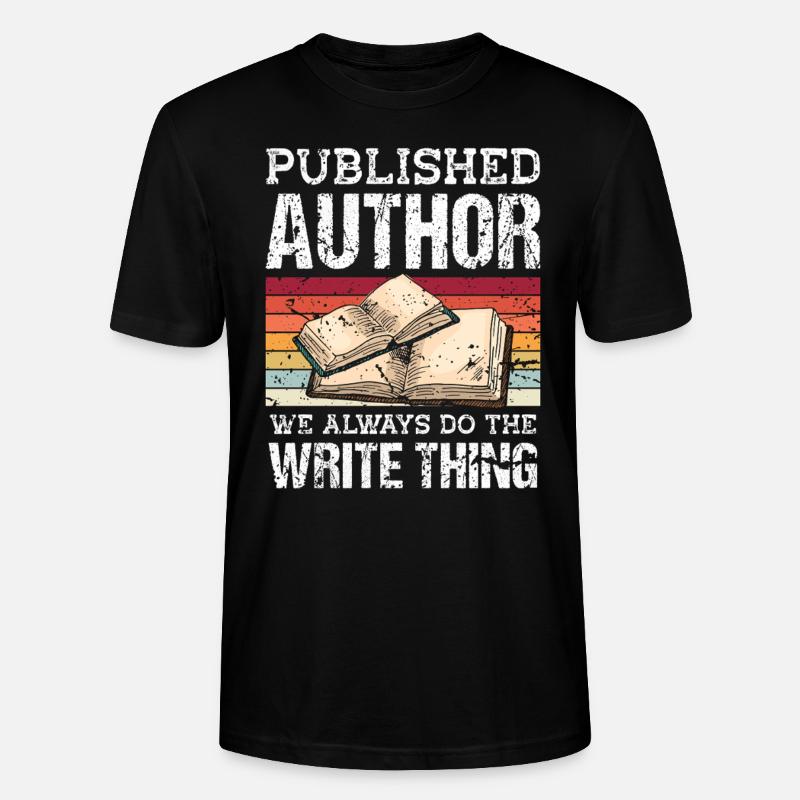 Écrivain Auteur de romans - T-shirt bio CRAFTER Stanley Stella Unisexe - noir