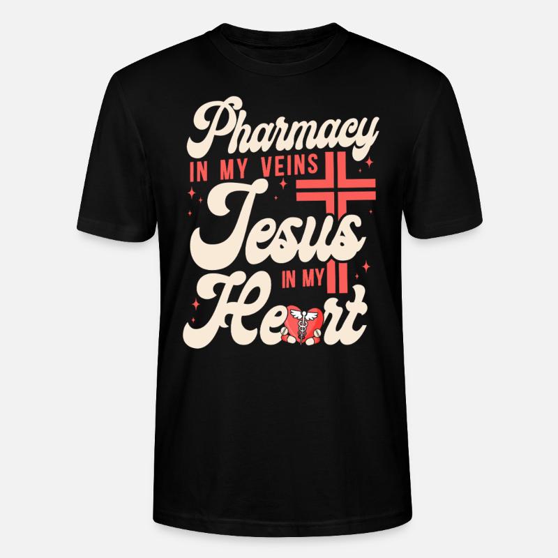 Pharmacy Tech Technician - Stanley/Stella CRAFTER Unisex Organic T-Shirt - black