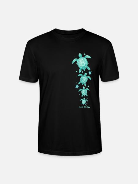 Meeresschildkröten mit Spruch - Stanley/Stella Unisex Bio-T-Shirt CRAFTER - Schwarz