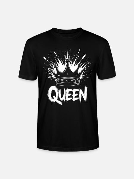 Queen Krone Splash - Stanley/Stella Unisex Bio-T-Shirt CRAFTER - Schwarz