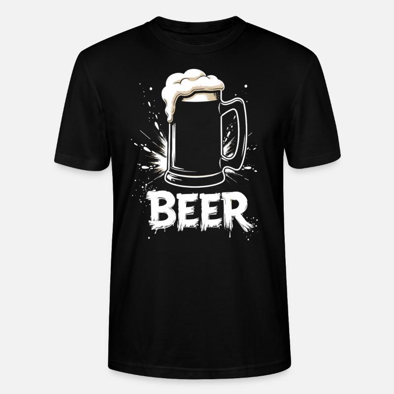 Bier Krug - Stanley/Stella Unisex Bio-T-Shirt CRAFTER - Schwarz