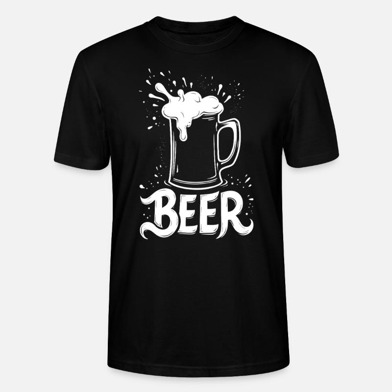Chope à bière - T-shirt bio CRAFTER Stanley Stella Unisexe - noir