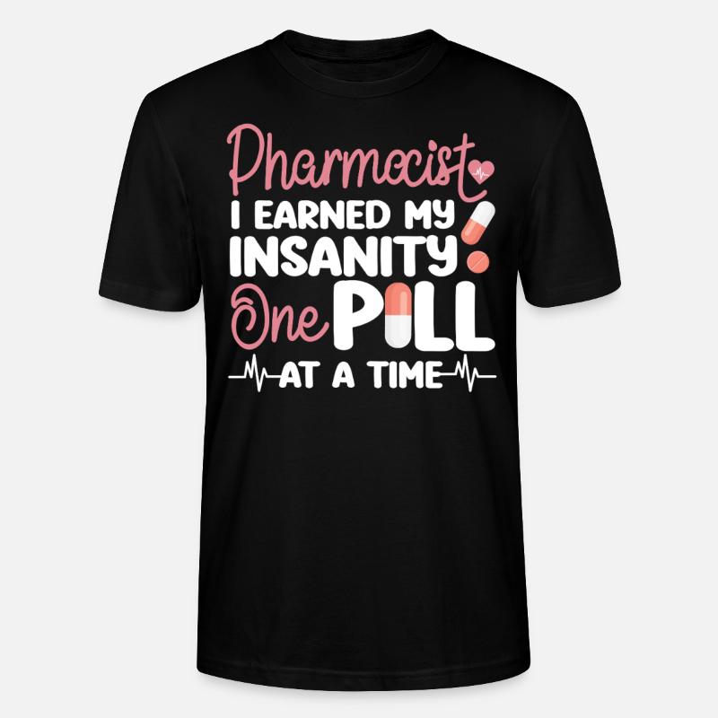 Pharmacy Tech Technician - Stanley/Stella Unisex Bio-T-Shirt CRAFTER - Schwarz