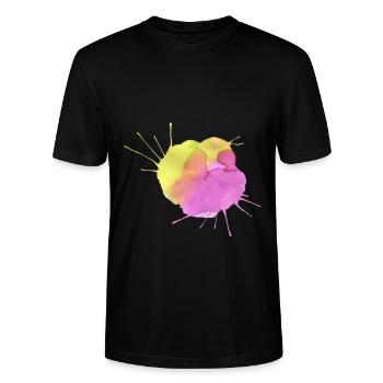 Taches de peinture - T-shirt bio CRAFTER Stanley Stella Unisexe - noir - Devant - Alina (178cm) & Michal (187cm)