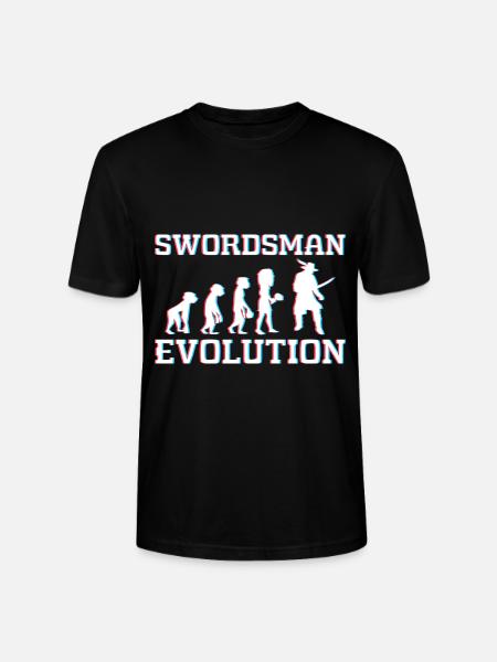 Warrior Kenjutsu Saber Fight - Stanley/Stella CRAFTER Unisex Organic T-Shirt - black