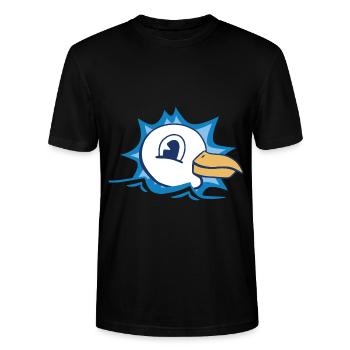 Mouette Mouette à plumes Animal à plumes - T-shirt bio CRAFTER Stanley Stella Unisexe - noir - Devant - Alina (178cm) & Michal (187cm)