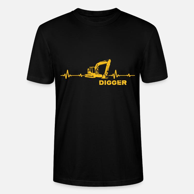Bagger Baggerfahrer "Digger" Baggerschaufel - Stanley/Stella Unisex Bio-T-Shirt CRAFTER - Schwarz
