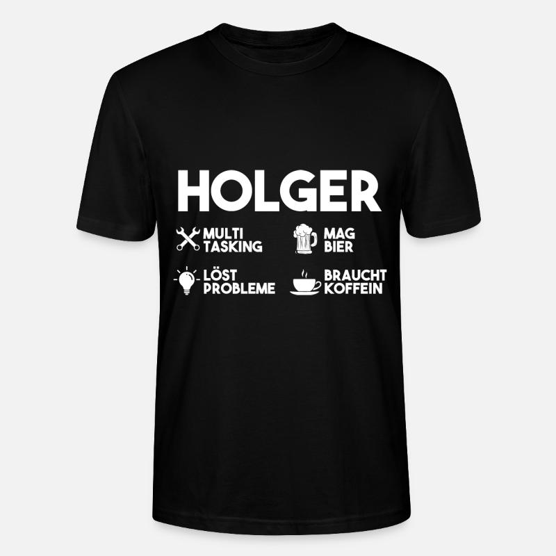 Holger - Stanley/Stella Unisex Bio-T-Shirt CRAFTER - Schwarz