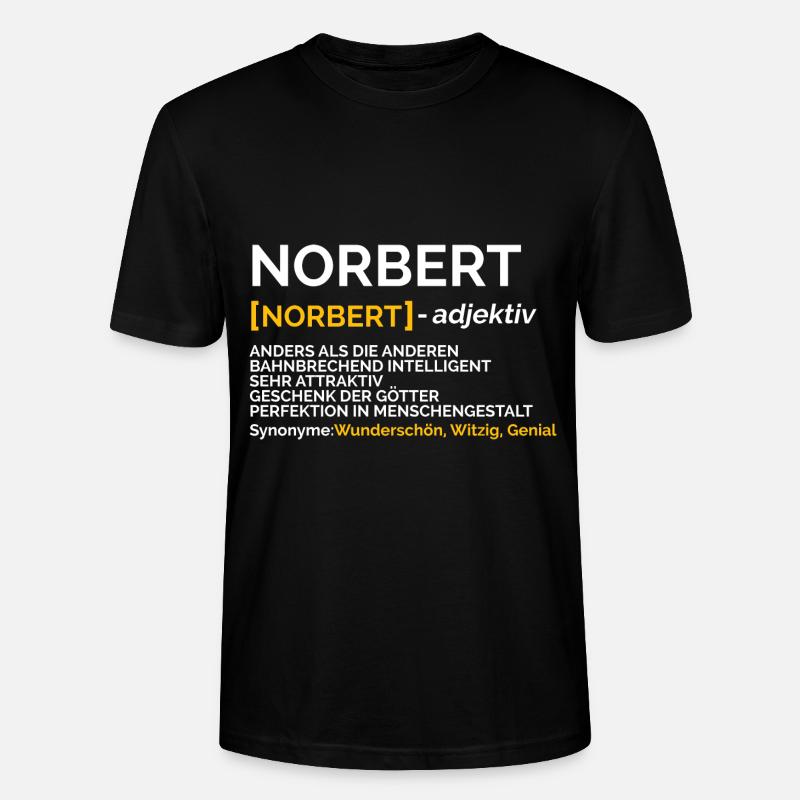 Norbert - Stanley/Stella Unisex Bio-T-Shirt CRAFTER - Schwarz