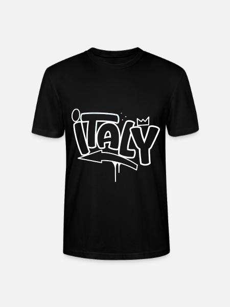 Italy Graffiti - Stanley/Stella Unisex Bio-T-Shirt CRAFTER - Schwarz