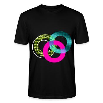 Letter O - Stanley/Stella CRAFTER Unisex Organic T-Shirt - black - Front - Alina (178cm) & Michal (187cm)