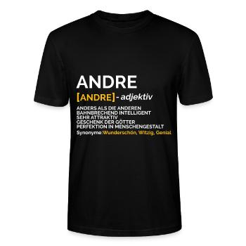 Andre - Stanley/Stella Unisex Bio-T-Shirt CRAFTER - Schwarz - Vorne - Alina (178cm) & Michal (187cm)