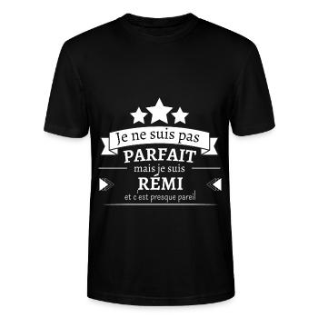 Rémi - Presque parfait - T-shirt bio CRAFTER Stanley Stella Unisexe - noir - Devant - Alina (178cm) & Michal (187cm)