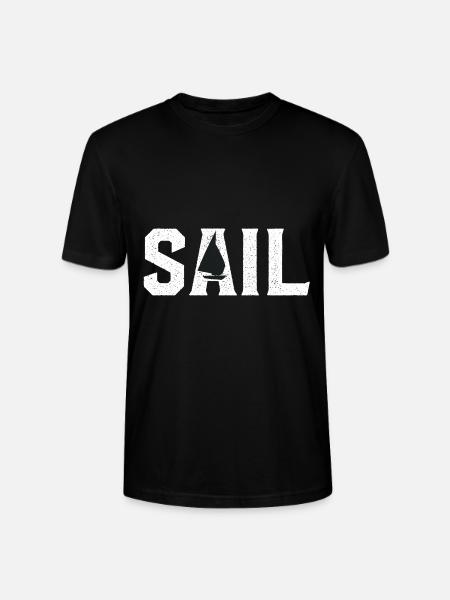 Sail Boat - Stanley/Stella CRAFTER Unisex Organic T-Shirt - black