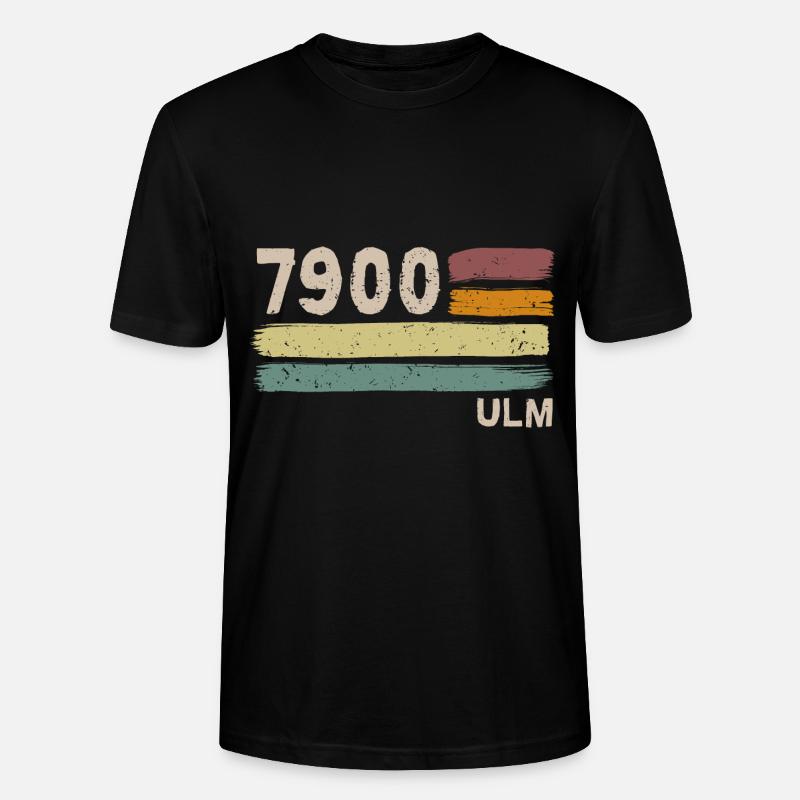 7900 Ulm Retro Postleitzahlen Alte PLZ Vintage - Stanley/Stella Unisex Bio-T-Shirt CRAFTER - Schwarz