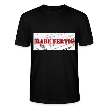 Steuererklärung geschafft - Stanley/Stella Unisex Bio-T-Shirt CRAFTER - Schwarz - Vorne - Alina (178cm) & Michal (187cm)
