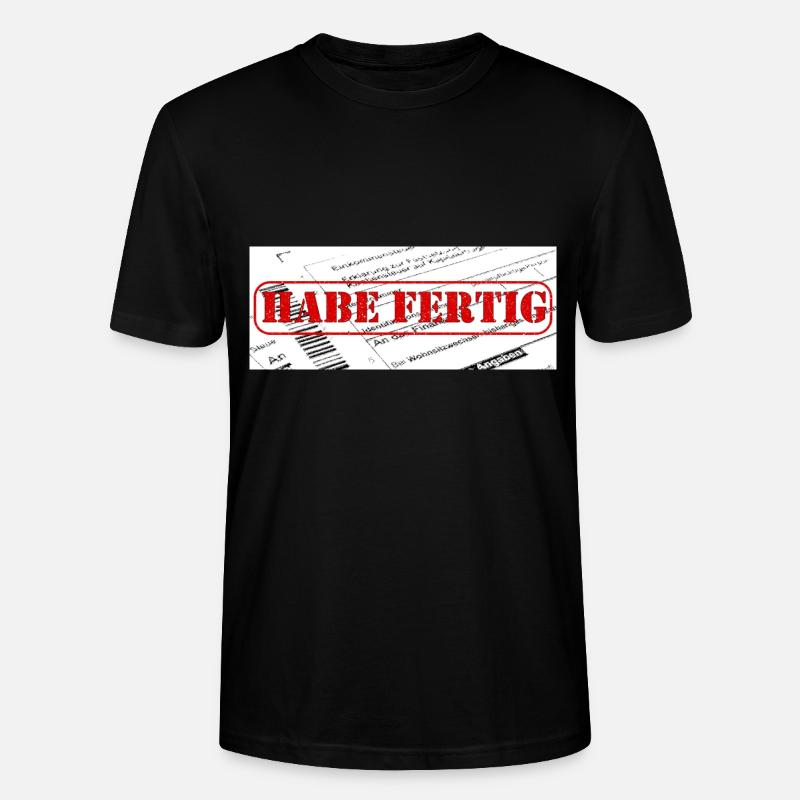 Steuererklärung geschafft - Stanley/Stella Unisex Bio-T-Shirt CRAFTER - Schwarz