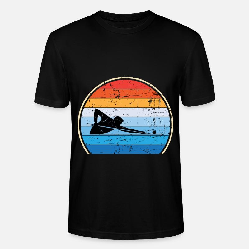 Retro Billard Snooker Pool Billard - Stanley/Stella Unisex Bio-T-Shirt CRAFTER - Schwarz