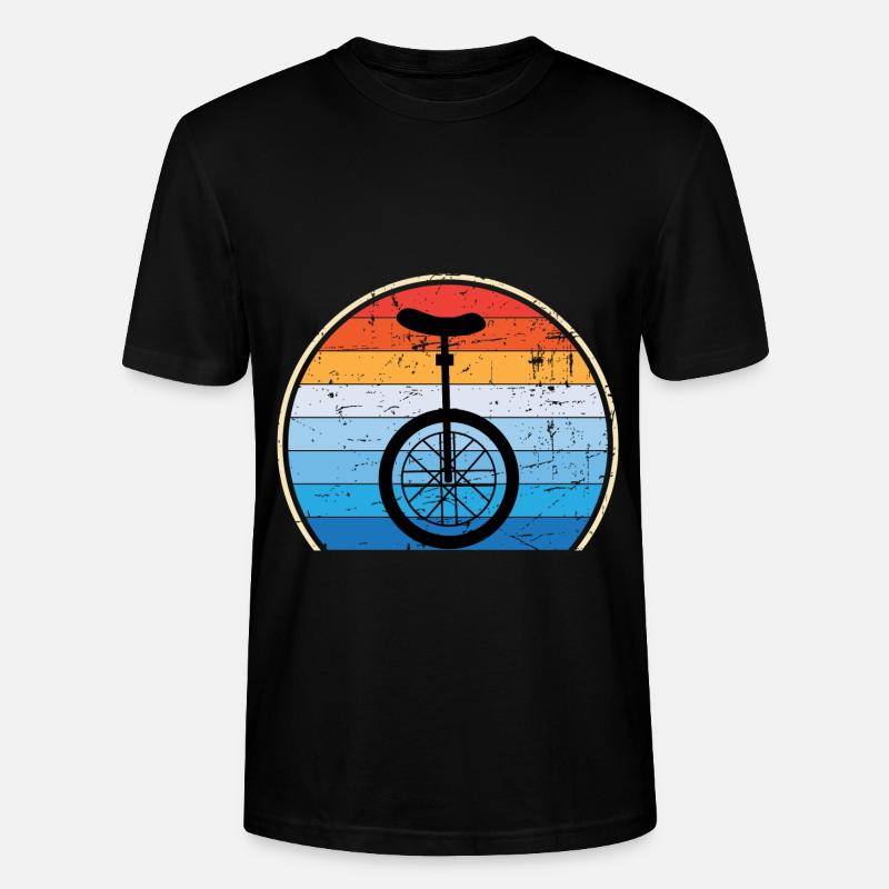 Einrad Retro Einradfahren Zirkus - Stanley/Stella Unisex Bio-T-Shirt CRAFTER - Schwarz