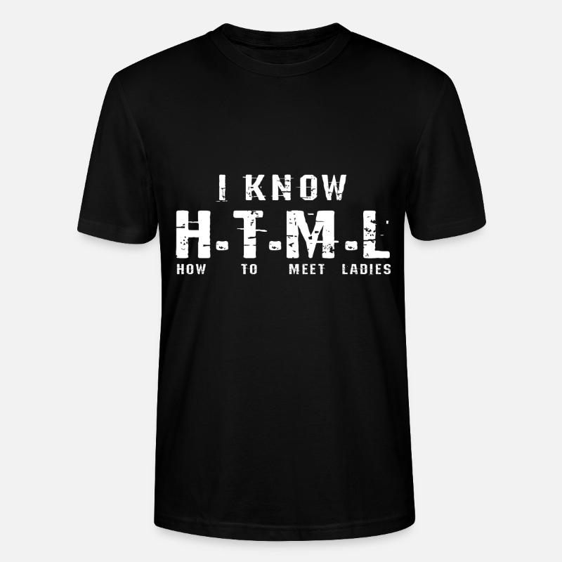 HTML programmer - Stanley/Stella CRAFTER Unisex Organic T-Shirt - black