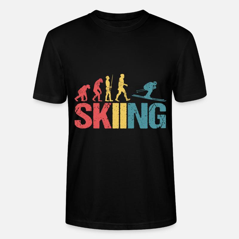 Évolution du ski - T-shirt bio CRAFTER Stanley Stella Unisexe - noir