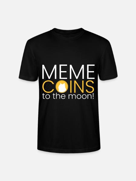 Meme coins to the moon! - Stanley/Stella CRAFTER Unisex Organic T-Shirt - black
