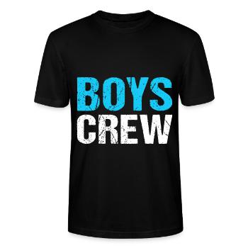 BOYS CREW Team Boys - Stanley/Stella CRAFTER Unisex Organic T-Shirt - black - Front - Alina (178cm) & Michal (187cm)