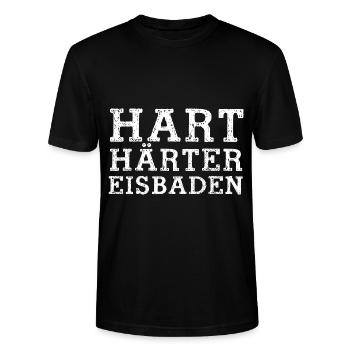 Hart Härter Eisbaden - Geschenk - Stanley/Stella Unisex Bio-T-Shirt CRAFTER - Schwarz - Vorne - Alina (178cm) & Michal (187cm)
