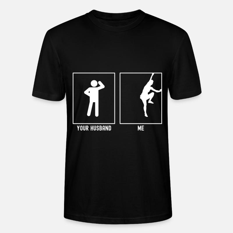 Ihr Mann - Ich - Klettern Extrem - Stanley/Stella Unisex Bio-T-Shirt CRAFTER - Schwarz
