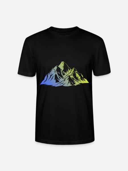 Landscape Mountains Silhouette - Stanley/Stella CRAFTER Unisex Organic T-Shirt - black