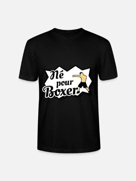 Boxe - T-shirt bio CRAFTER Stanley Stella Unisexe - noir