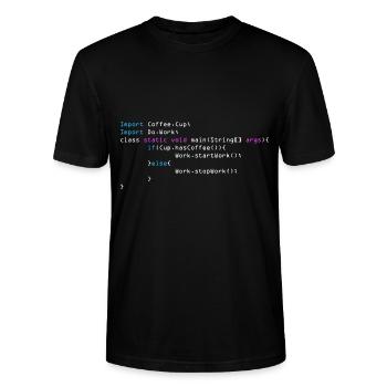 C++ Programmierer - Stanley/Stella Unisex Bio-T-Shirt CRAFTER - Schwarz - Vorne - Alina (178cm) & Michal (187cm)