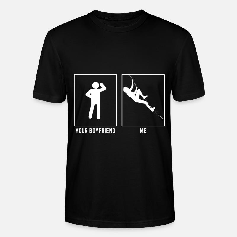 Dein Freund - Ich - Klettern Diagonal - Stanley/Stella Unisex Bio-T-Shirt CRAFTER - Schwarz