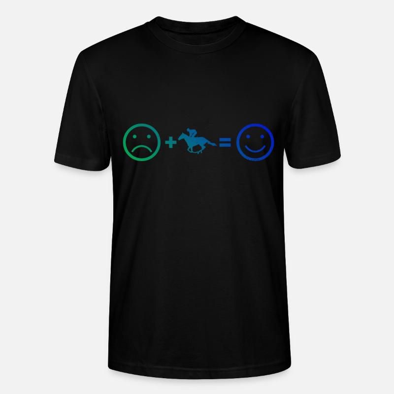 Courses équestres masculines - T-shirt bio CRAFTER Stanley Stella Unisexe - noir