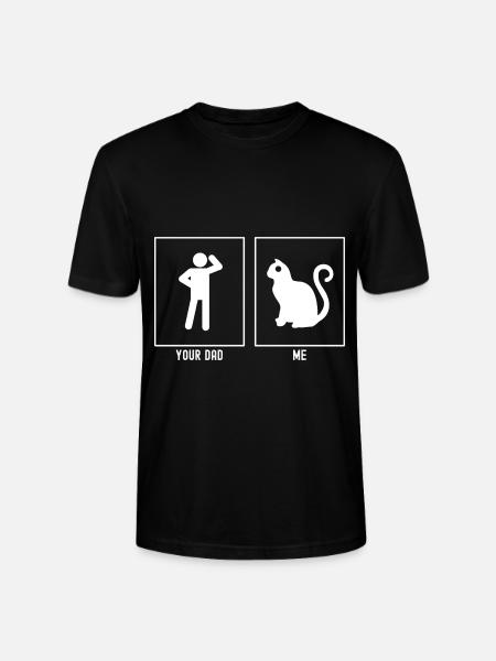 Your Father - Me - Big Cat - Stanley/Stella CRAFTER Unisex Organic T-Shirt - black