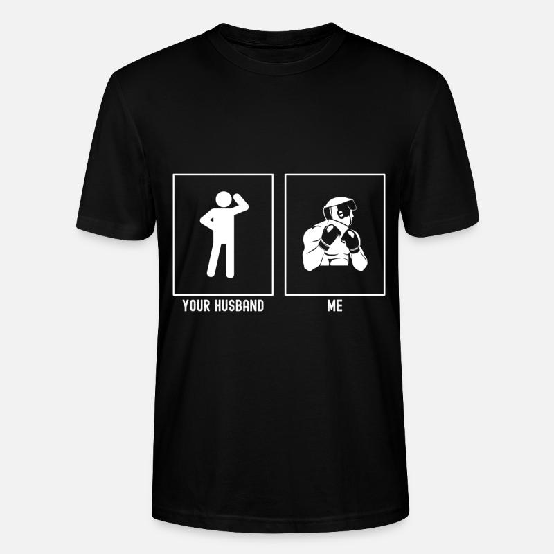 Son mari - moi - Boxe - T-shirt bio CRAFTER Stanley Stella Unisexe - noir