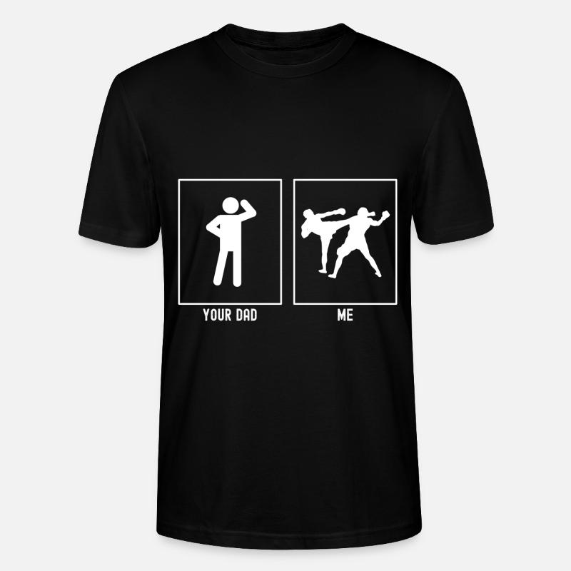 Ton père - Moi - Kickboxing - T-shirt bio CRAFTER Stanley Stella Unisexe - noir