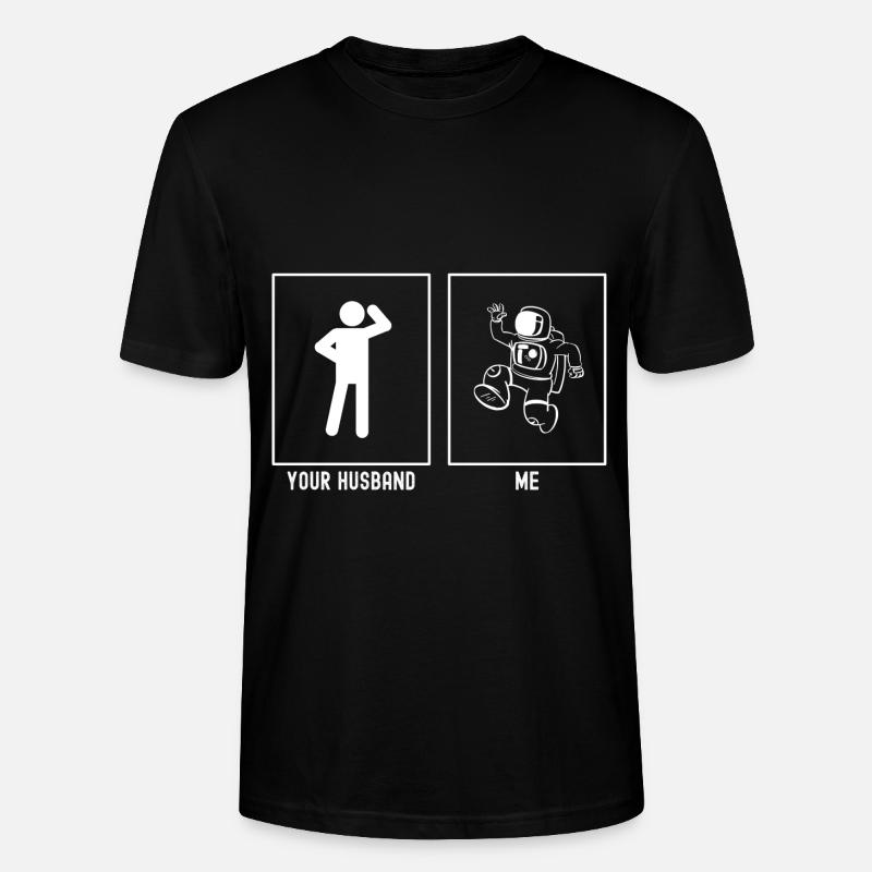Ihr Ehemann - Ich - Astronomie Cartoon - Stanley/Stella Unisex Bio-T-Shirt CRAFTER - Schwarz