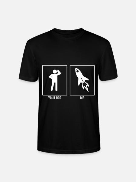 Your Father - I - Rocket - Stanley/Stella CRAFTER Unisex Organic T-Shirt - black