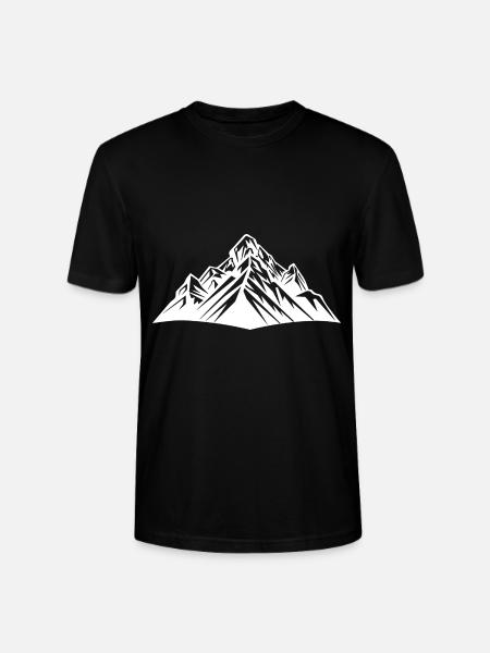 Mountains Nature Silhouette - Stanley/Stella CRAFTER Unisex Organic T-Shirt - black