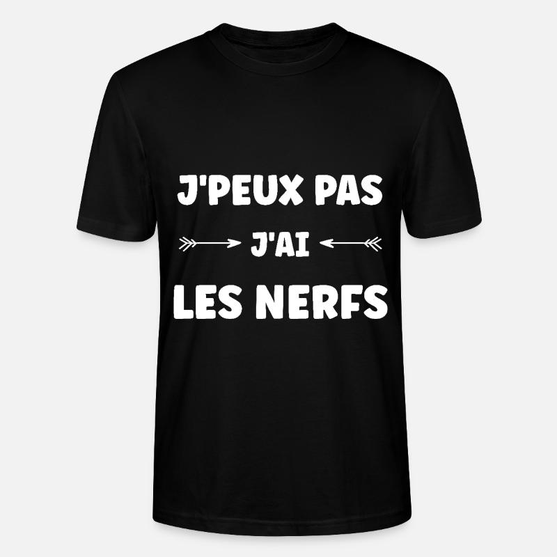 les nerfs - T-shirt bio CRAFTER Stanley Stella Unisexe - noir