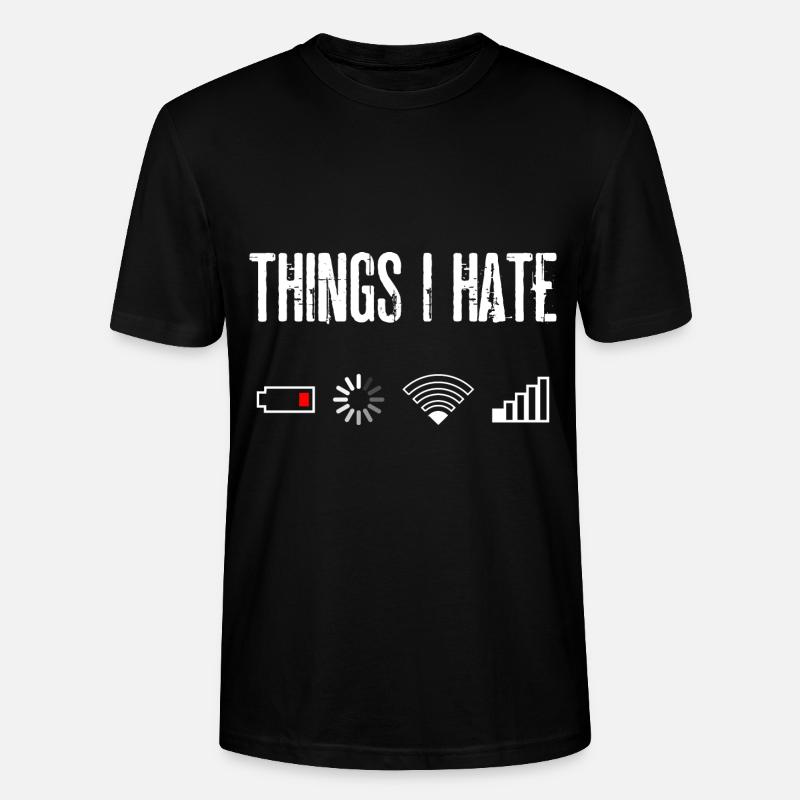 Les choses que je déteste - T-shirt bio CRAFTER Stanley Stella Unisexe - noir