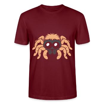 araignée - T-shirt bio CRAFTER Stanley Stella Unisexe - bordeaux - Devant - Alina (178cm) & Michal (187cm)