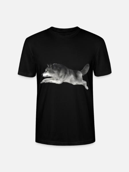 Grey wolf runs - Stanley/Stella CRAFTER Unisex Organic T-Shirt - black