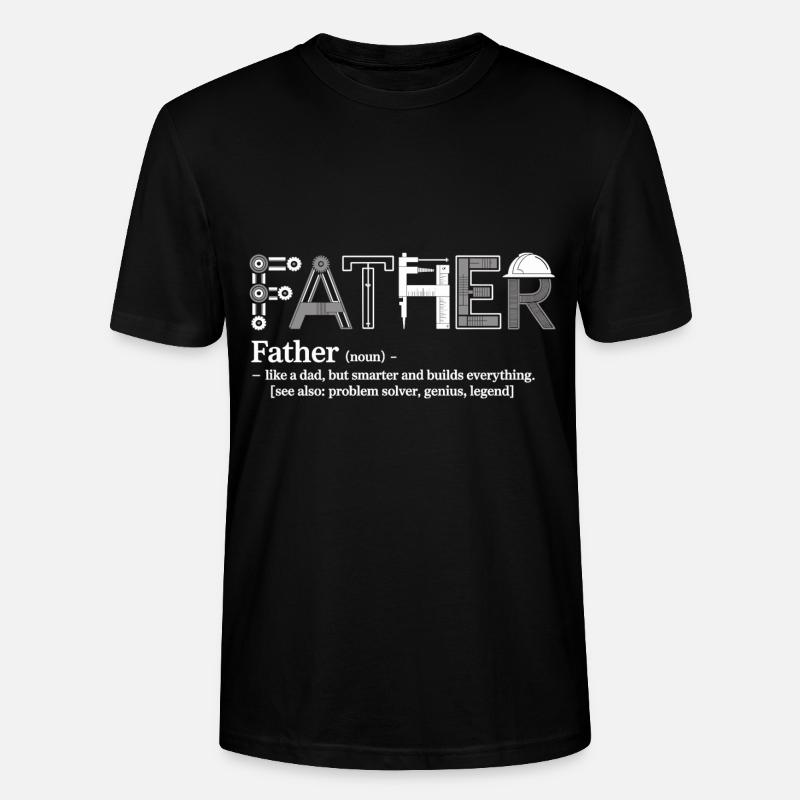 Father: The problem solver - Stanley/Stella CRAFTER Unisex Organic T-Shirt - black