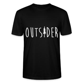Outsider Aventurier Passionné d’exploration - T-shirt bio CRAFTER Stanley Stella Unisexe - noir - Devant - Alina (178cm) & Michal (187cm)