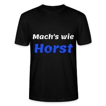 Herren Horst Spruch Lustig Geburtstag First Name - Stanley/Stella CRAFTER Unisex Organic T-Shirt - black - Front - Alina (178cm) & Michal (187cm)
