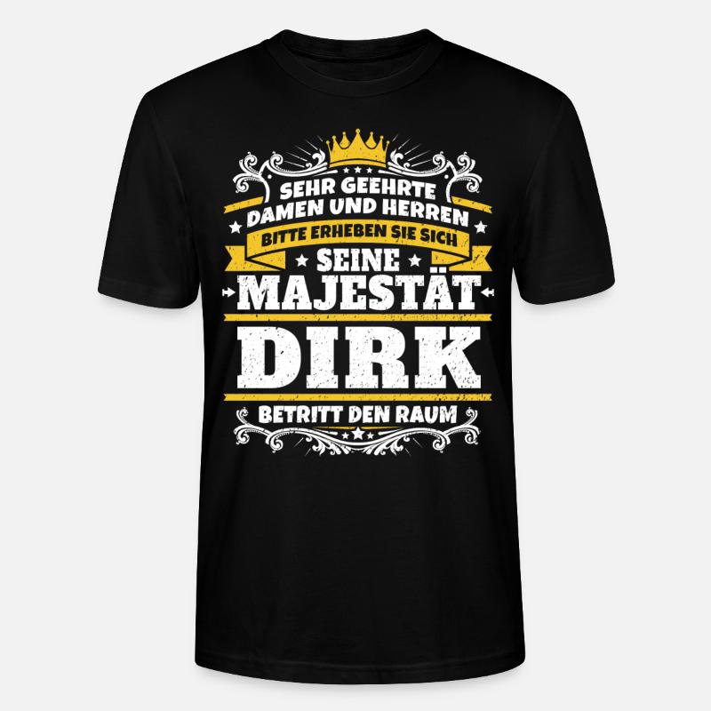 Sa Majesté Dirk - T-shirt bio CRAFTER Stanley Stella Unisexe - noir
