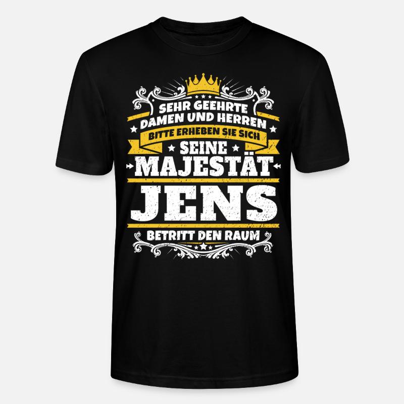 Sa Majesté Jens - T-shirt bio CRAFTER Stanley Stella Unisexe - noir