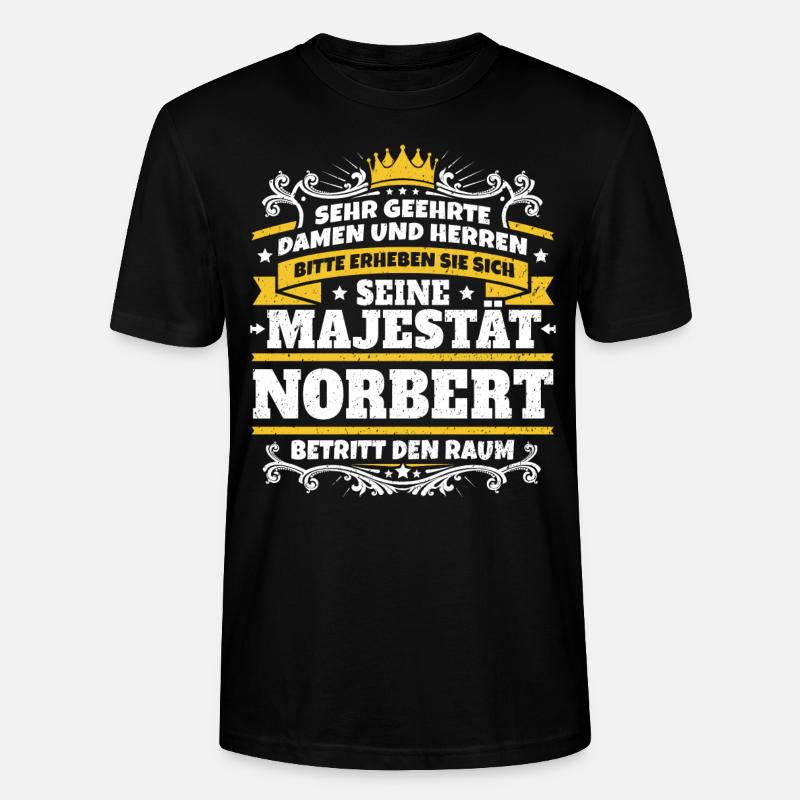Sa Majesté Norbert - T-shirt bio CRAFTER Stanley Stella Unisexe - noir